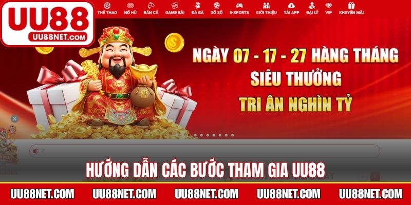 Hướng dẫn các thao tác tham gia UU88 cho tân thủ 2026