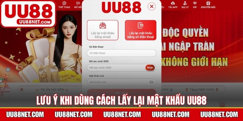 Các lưu ý quan trọng khi khôi phục mật khẩu tại nhà cái