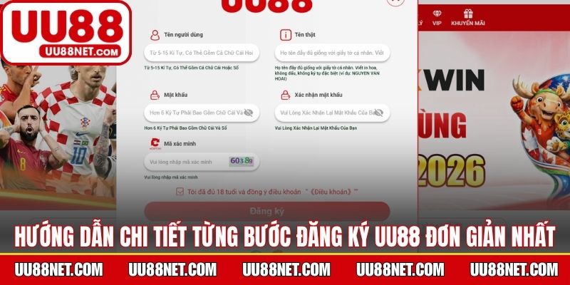 Hướng dẫn chi tiết từng bước đăng ký UU88 đơn giản nhất